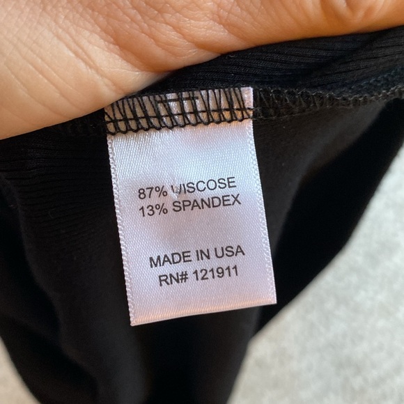 LNA Black Ziniti Ribbed Asymmetric Knit Mini Dress, size XS - Picture 8 of 8